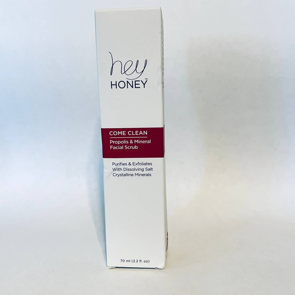 Hey Honey Come Clean Propolis & Mineral Facial Scrub 2.2 fl oz Imperfect Box - Picture 1 of 6